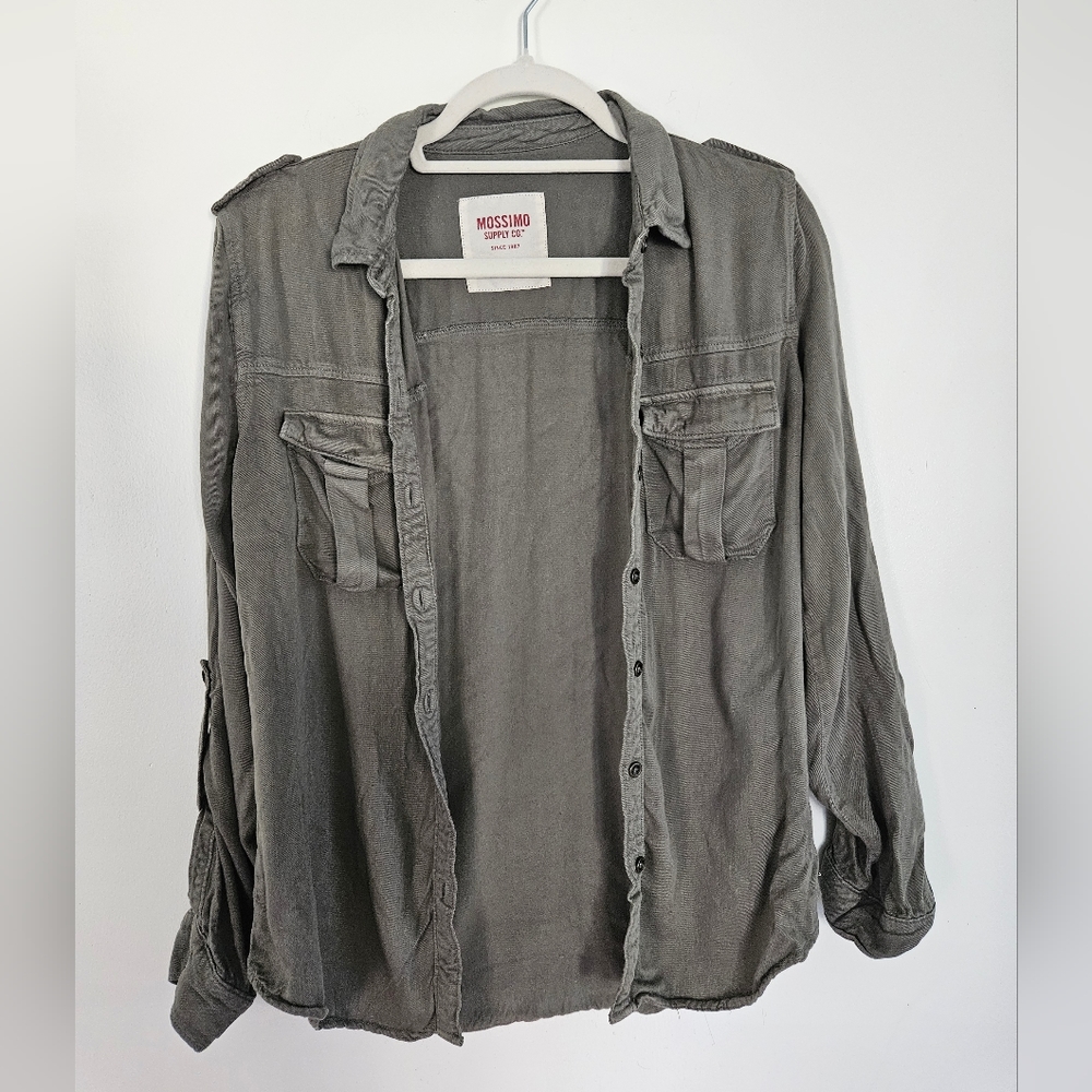 Army Green Button Down